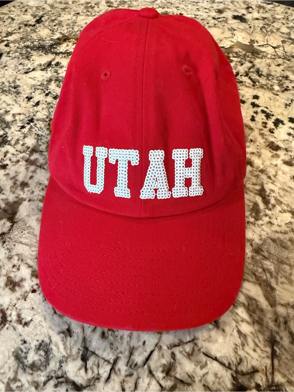 Red UTAH Embroidered Baseball Cap
